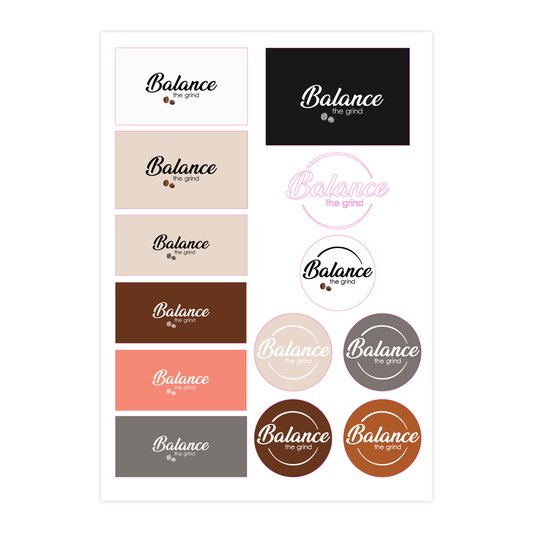 Balance The Grind & Nudge Sticker Sheets